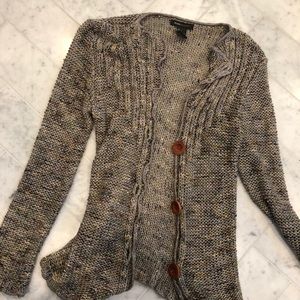 BCBG sweater with wood buttons. SIZE SMALL